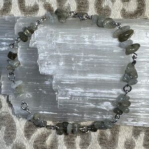 Labradorite Crystal Gemstone Chip Anklet Natural Healing Stone